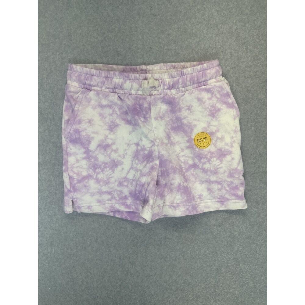 Cat & Jack Girls Shorts Drawstring Elastic Light Purple Tie Dye Size Large NWT
